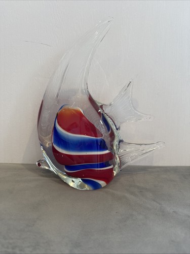 Art glass angel fish hand - glass,
