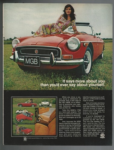 1971 mgb advertisement - mg,
