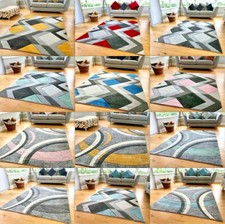 Modern Rugs Design Colourful Silky Soft Good Quality Floor Area Mats UK