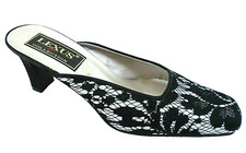 LEXUS BLACK TEXTILE HEELS
