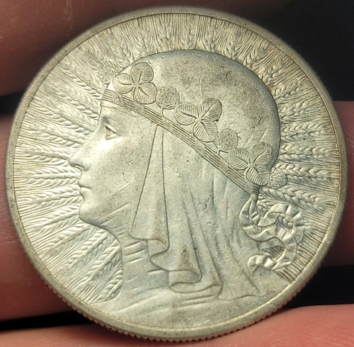 1932 poland silver zlotych - silver, 10