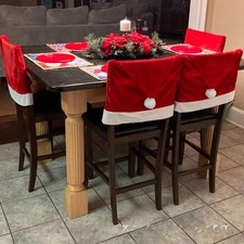 6-Pack Santa Hat Chair Covers