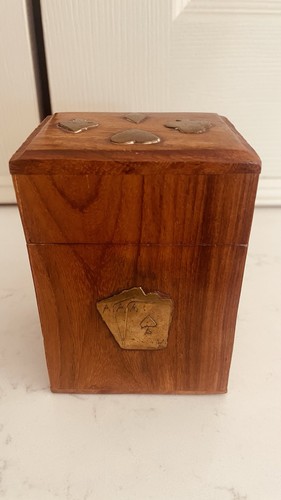 Playing card wooden - box, with