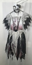 Girls Halloween Fancy Dress Ghost Bride Bat Princess Queen Zombie 9-10 Years