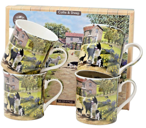 Set four collie sheep - collie, &