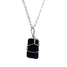 Raw Black Tourmaline Pendant