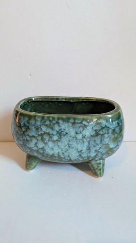 Vintage footed oval planter - oval,