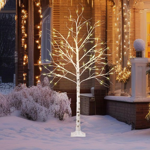 4ft artificial white - white, birch