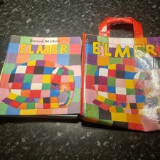 Set of 10 Elmer Books With Bag Dave McKee Excellent Condition