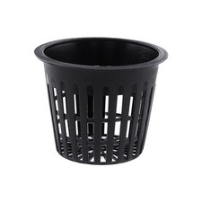 10pcs Heavy Duty Mesh Pot Net Cup Basket Hydroponic Plant Grow Clone Black
