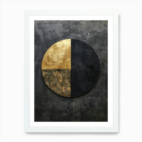 Black and gold - black, circle