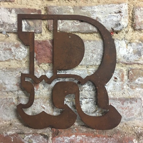 Rusted lettering letters - rusted,