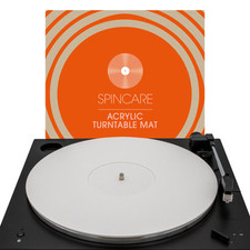SPINCARE White Acrylic Turntable Slipmat for Vinyl Record Players 4mm Slip Mat