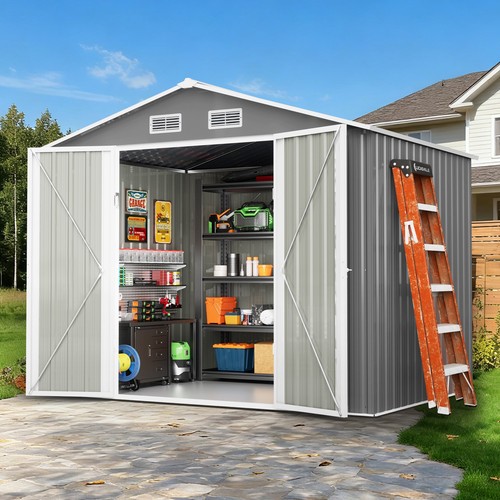 Dishup metal storage shed - metal,