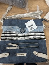 Rieker Cherish Women's Messenger Bag - Vegan Leather Blue