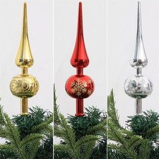 Christmas Tree Toppers Christmas Tree Finial Stand Plating Glass Tree Topper UK