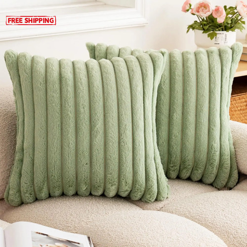 Faux rabbit fur - rabbit, cushion