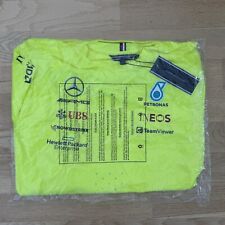 *RARE BNWT* Mercedes F1 Team Issue Yellow Set Up T shirt Medium M Tommy Hilfiger