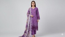 Women Embroidered Lawn 3 Piece