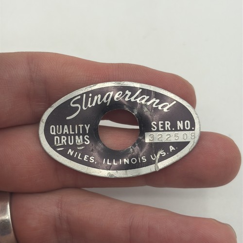 Slingerland black silver oval - black,