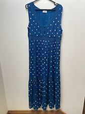 Luella teal gold maxi dress 12 14