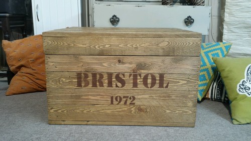 Wooden trunk chest blanket box - wooden,