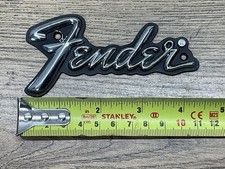 Genuine Fender Amplifier Grille Logo Badge Emblem For Cab Head Case 4.5"