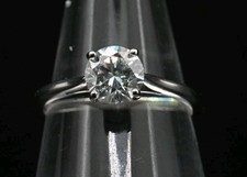 Fine Cartier 1.02ct VS1 Diamond Solitaire Platinum Engagement Ring UK Selfridges