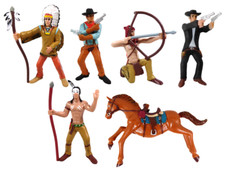 6 PVC Figurines Cowboys