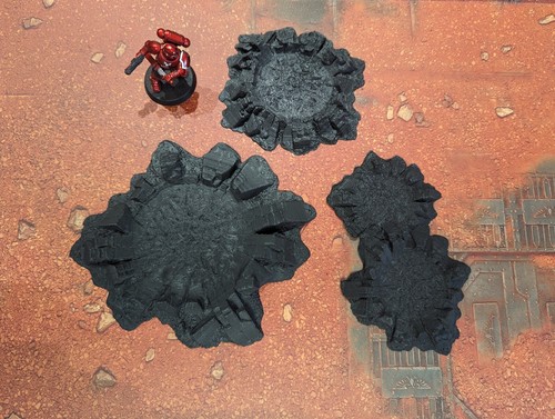 Blast crater terrain - blast, (x3)