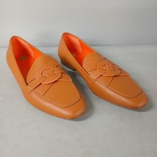 Osprey London Ladies Slip-On Shoes Smart Brown Leather Valencia Flat UK 7 -CP