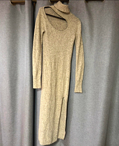 Bershka grey knit bodycon - bershka,