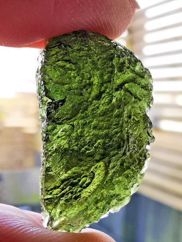 Moldavite crystal 020 - moldavite,