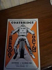 1974 Speedway Programme  Coatbridge V Ellesmere Port