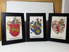 Set of 3 Framed Heraldic BDV