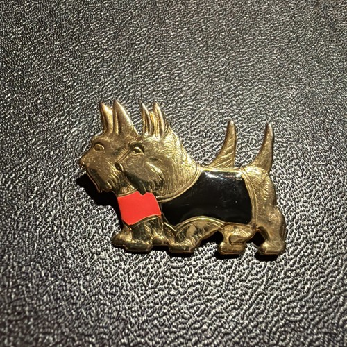 Vintage scottie dogs gold tone - dogs,