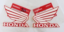 Honda Wing Fuel Tank Decal Wings Sticker 2 x 90mm WHITE & RED *UK STOCK* 
