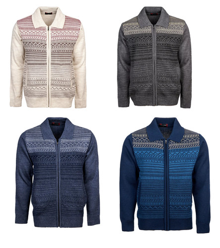 Men knitted cardigan - knitted,