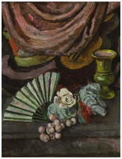 Still Life with Fan Vanessa Bell print in 11 x 14 inch mount SUPERB