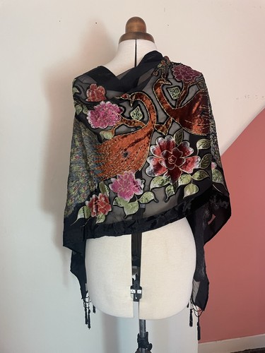 Silk velvet devoré beaded - velvet,