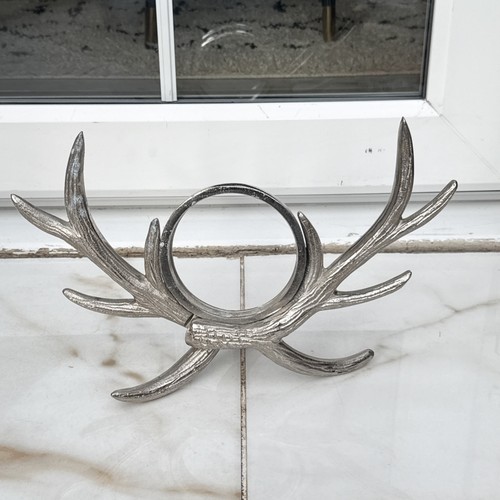 Silver metal ornament - silver,