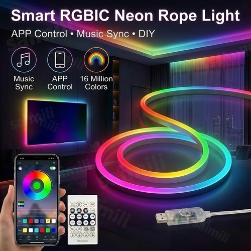 Rgbic neon led rope strip - neon,