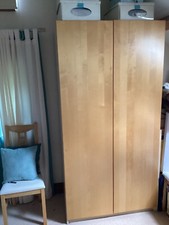 IKEA PAX Wardrobe  2 door   Birch veneer  200 x 100 x 60 cm  VGC