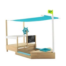 Wooden play boat sandpit water - wooden,