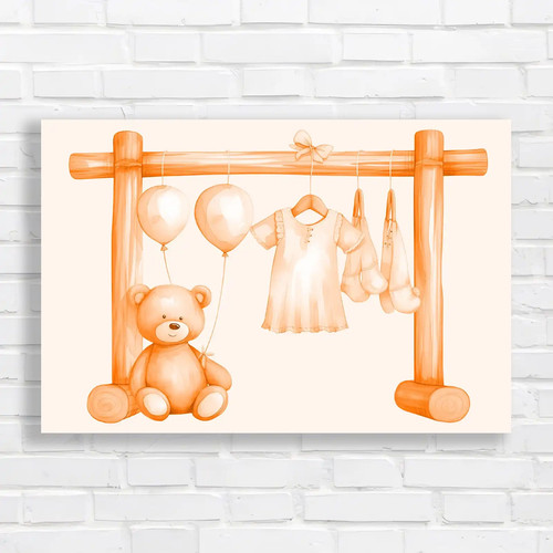 Soft pastel nursery orange - nursery,