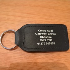 Audi Genuine Leather Dealer Keyring - Crewe Audi 