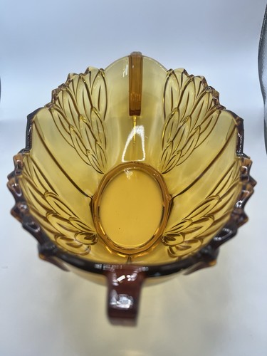 Vintage amber glass rose - vintage,