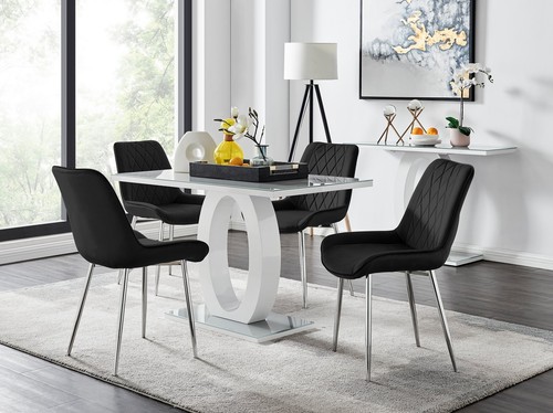 Giovani white gloss grey - giovani, glass