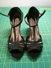 Emilio Luca ladies Black open toe shoes size 6
