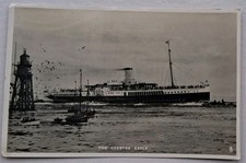 THE CRESTED EAGLE PADDLE STEAMER  TUCKS RP  POSTCARD POSTED 1933
